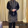 BISMIL in Our Black Heavy embroidery kurta set with Pant - Bharat Reshma