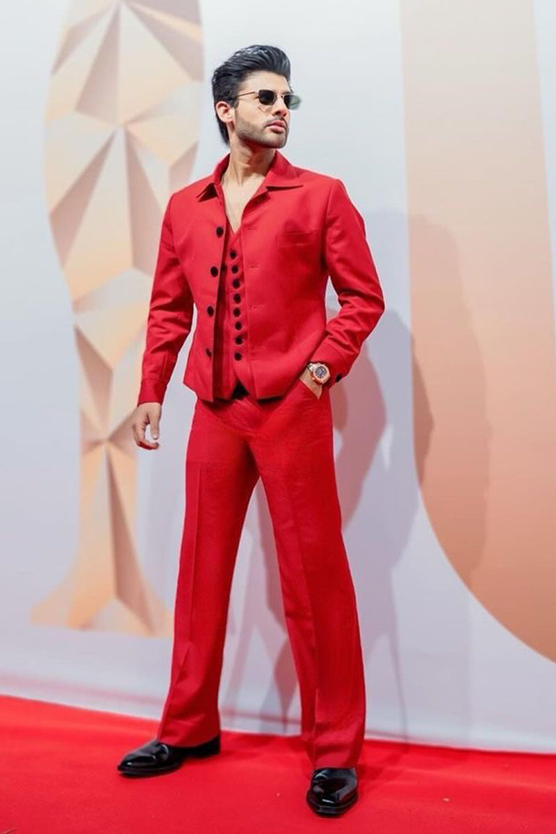 STEBIN BEN in Our Designer Red 3 Piece Suit