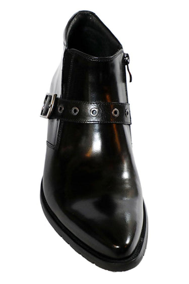 Gladiator Ankle High Black Leather Boots