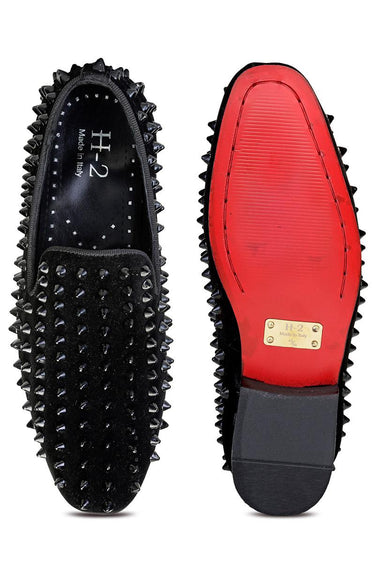 Black Shark Tooth Designer Loafers