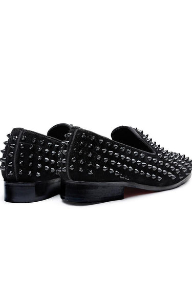 Black Shark Tooth Designer Loafers