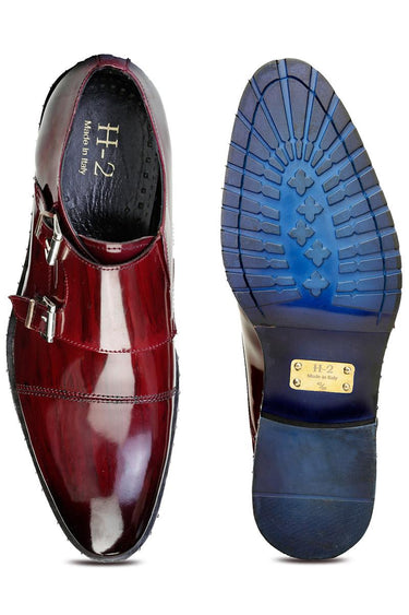 Enzo Burgundy Monk Shoes