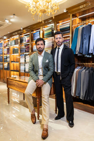 Sonu Sood in Our Tailored Green Blazer and Beige Trousers