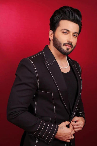 DHEERAJ DHOOPAR in Designer Black Sporty Blazer - Bharat Reshma