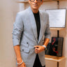 Manoj Bajpayee in Our Blue Linen Slim-fit Blazer - Bharat Reshma