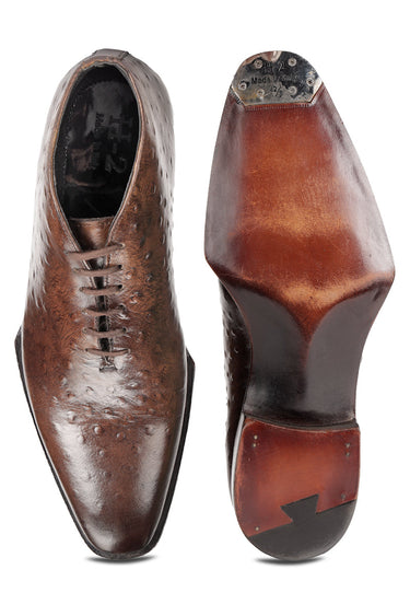 Goodyear Welted Lace Brown Shoes for Men