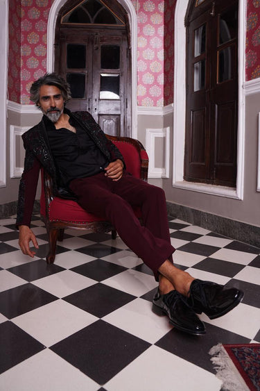 Black Italian Tuxedo and Pant Set