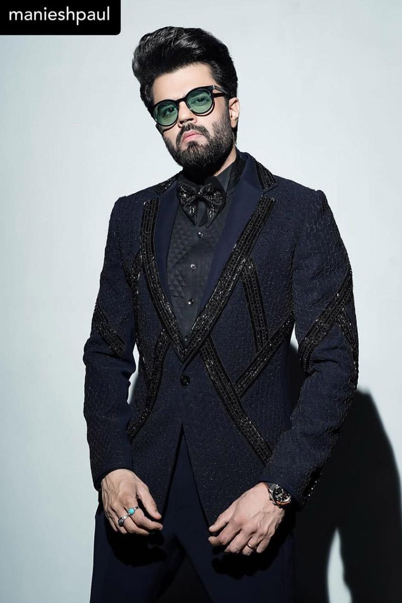 Manish Paul In Our Blue Designer 2 Piece Suit