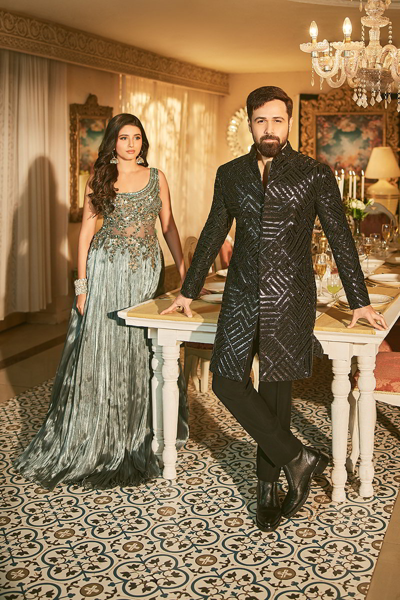 Emraan Hashmi in Black Designer Indo Western