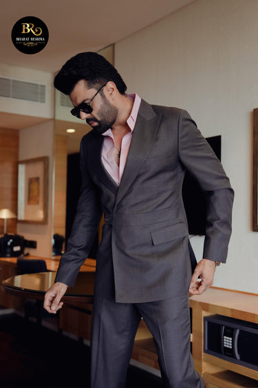 Manish Paul in Our Dark Grey 2 Piece Suit - Bharat Reshma