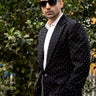 Gurmeet Chaudhary in Our Black Embroidered Tuxedo Set - Bharat Reshma