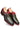 Two-Tone Red & Dark Green Python-Texture Leather Shoes