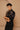 Black V collar fish motifs embroidered shirt - Bharat Reshma