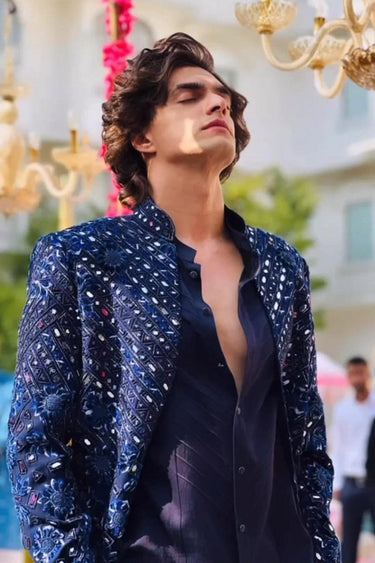 MOHSIN KHAN in Our Blue Designer Indo Western - Bharat Reshma