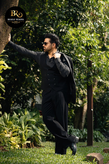 Rithvik Dhanjani in Our Premium Black 3 Piece suit