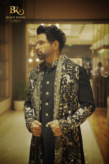 Rithvikk Dhanjani in Our Blue Indo-western with hand embroidery