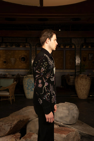 Black Flora Fauna Jacket