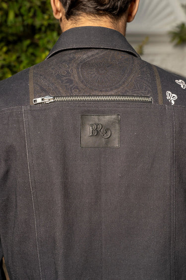 Gray Digital print paisley Denim Co-Ord set