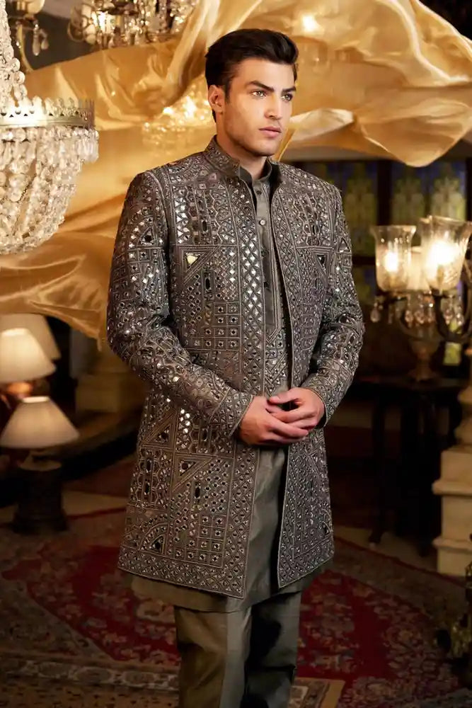 Mehendi Grey Mirror Indo Set