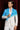 Ivory blue flow tuxedo set - Bharat Reshma