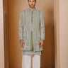 Green lineage indowestern set - Bharat Reshma