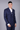 Designer Blue Fauble-breasted suit