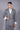 Gray Plain Bouble-Cuffed Formal Blazer and Pant