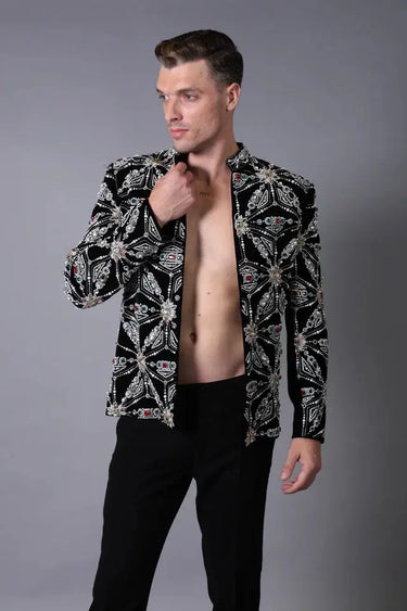Opulent Kaleidoscope Designer Bandhgala Suit