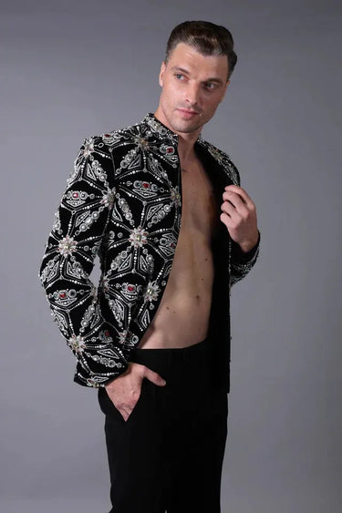 Opulent Kaleidoscope Designer Bandhgala Suit
