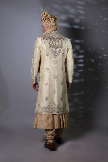 Champagne colored sherwani set