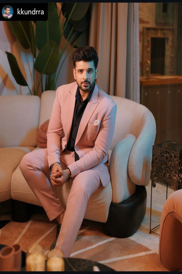 KARAN KUNDRA in Our Designer Pink 2 Piece Suit