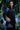 Men’s Black Tuxedo with Blue Hand-Painted Detailing & Pearl Work