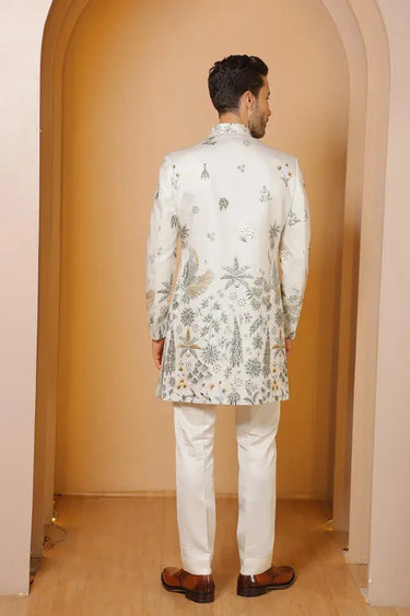 White Jungle majesty indowestern set