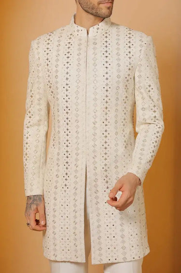Offwhite axis indowestern set