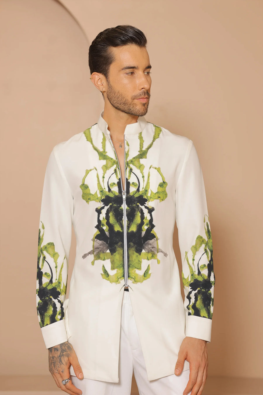 Digital stroke short kurta