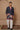 Navy bloom kurta set - Bharat Reshma