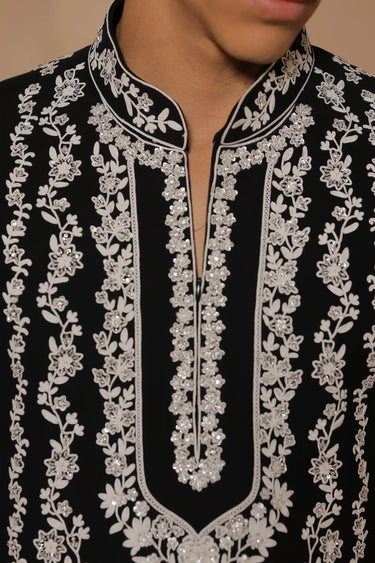 Black Legacy Kurta Set - Bharat Reshma