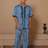 Cheetah Crest Blue Co-Ord Set - Bharat Reshma