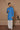 Tonal Blue Flora Kurta Set - Bharat Reshma