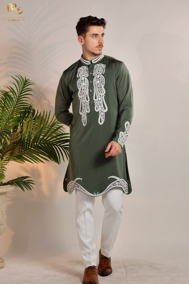 Hand Embroidered Kurta Pajama Set