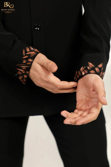 Designer Hand Painted Eagle Pattern Shirt