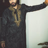 Bismil in Our Black Kurta Set embellished with Resham embroidered - Bharat Reshma