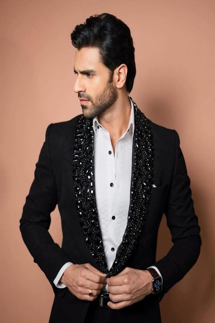 VIVEK DAHIYA in Designer Rich Black Blazer