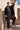 Black Designer Kurta Set with Velvet Stole