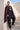 Black Asymmetric Magna Kurta with Regal Crimson Cutdana Velvet Stole