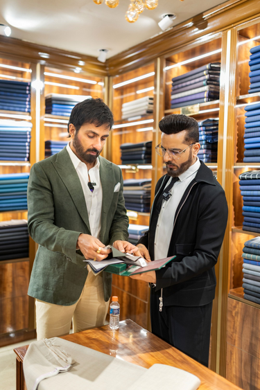 Sonu Sood in Our Tailored Green Blazer and Beige Trousers