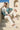 Ivory Indo-Western Set with Oceanic Blue Digital Print